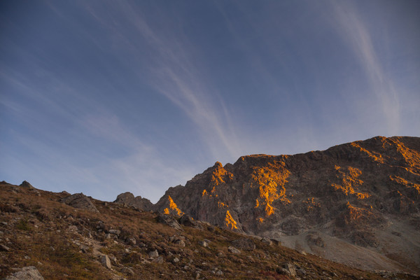 Abendsonne auf dem Albula-Pass