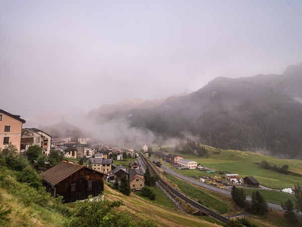 Abendstimmung nach einem Gewitter bei Ardez im Unterengadin, Graubünden, Schweiz