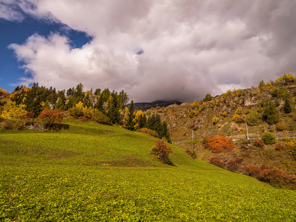 Herbststimmung bei Ardez im Unterengadin.