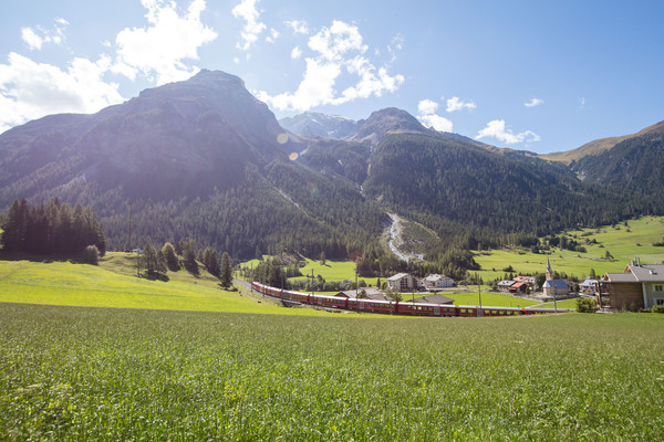 Bergün/Bravuogn im Albulatal, Graubünden, Schweiz