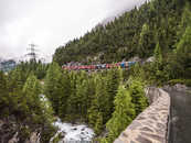RhB, Punt-Ota , Bergün, Albulatal, Graubünden, Schweiz
