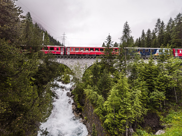 RhB, Punt-Ota , Bergün, Albulatal, Graubünden, Schweiz