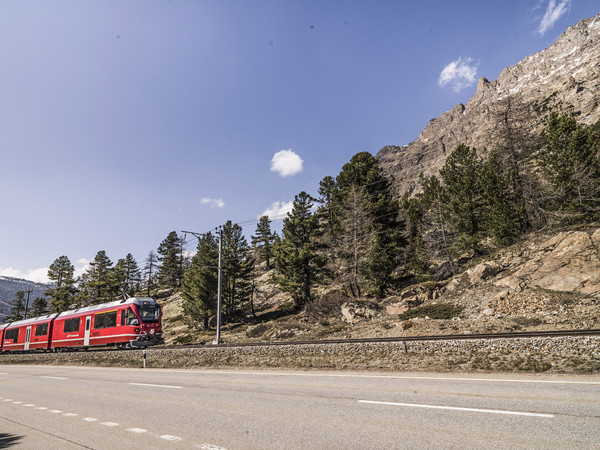 Rhätische Bahn am Berninapass