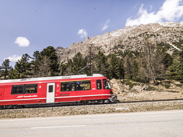 Rhätische Bahn am Berninapass