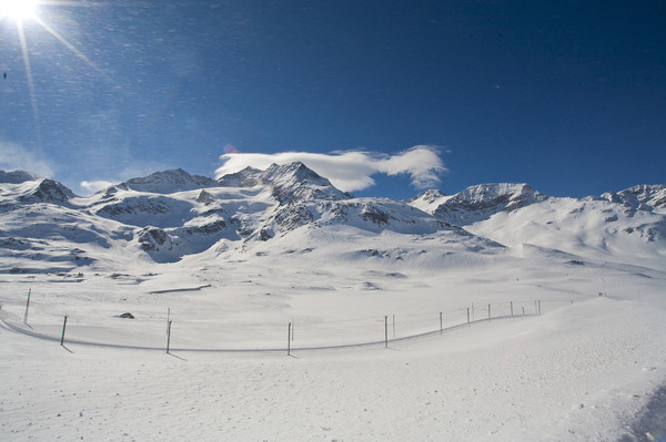 Bernina Pass, Oberengadin, Engadine, Graubünden, Schweiz, Switzerland