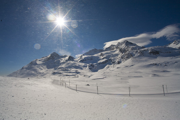 Bernina Pass, Oberengadin, Engadine, Graubünden, Schweiz, Switzerland