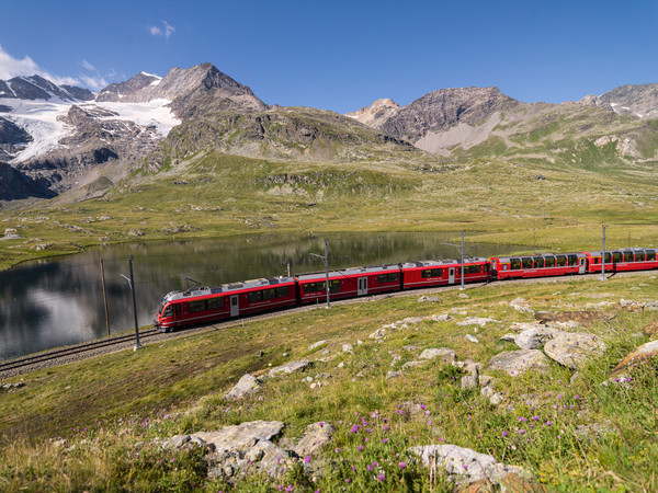 Bernina Pass, Oberengadin, Engadin, Graubünden, Schweiz, Switzerland, Fruehsommer