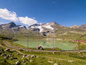 Bernina Pass, Oberengadin, Engadin, Graubünden, Schweiz