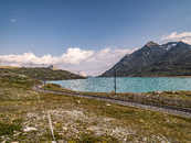 Bernina Nostalgie Express, Berninapass, Oberengadin, Graubünden, Schweiz