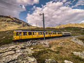 Foto: Bernina Nostalgie Express, Berninapass, Oberengadin, Graubünden, Schweiz