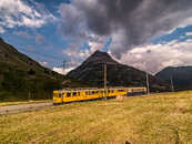Foto: Bernina Nostalgie Express, Berninapass, Oberengadin, Graubünden, Schweiz