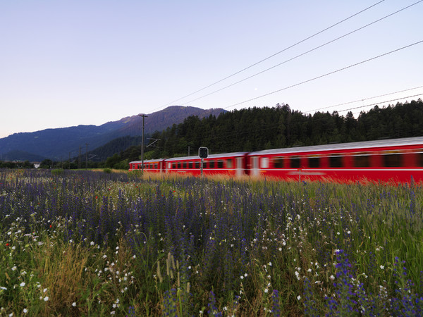 Rhätische Bahn auf der Strecke Bonaduz - Rhäzüns