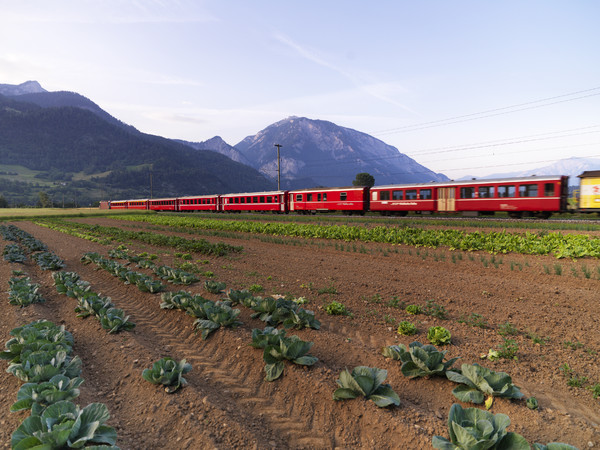 Rhätische Bahn bei Sogn Mang