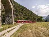 Foto: RhB, Brusio, Puschlav, Graubünden, Schweiz