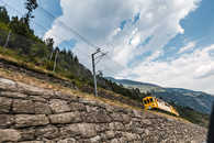 Bernina Nostalgie Express, Brusio, Puschlav, Graubünden, Schweiz