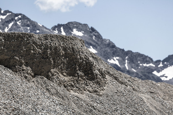 Das Kieswerk Cambrena der Costa AG auf dem Berninapass im Oberengadin in Graubünden