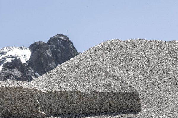 Das Kieswerk Cambrena der Costa AG auf dem Berninapass im Oberengadin in Graubünden