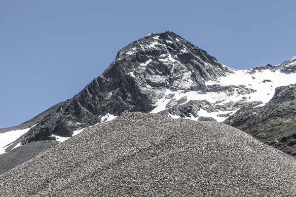 Das Kieswerk Cambrena der Costa AG auf dem Berninapass im Oberengadin in Graubünden