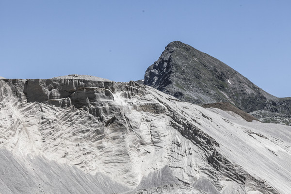 Das Kieswerk Cambrena der Costa AG auf dem Berninapass im Oberengadin in Graubünden