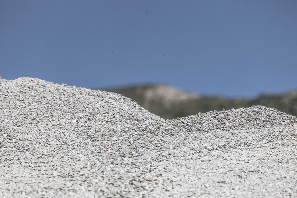 Das Kieswerk Cambrena der Costa AG auf dem Berninapass im Oberengadin in Graubünden