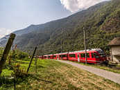 RhB, Campsacio, Puschlav, Graubünden, Schweiz