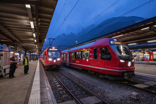 Bahnhof Chur, Rheintal, Graubünden, Schweiz, Switzerland