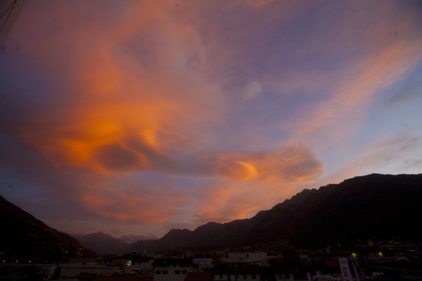 Wollkenstimmung über Chur