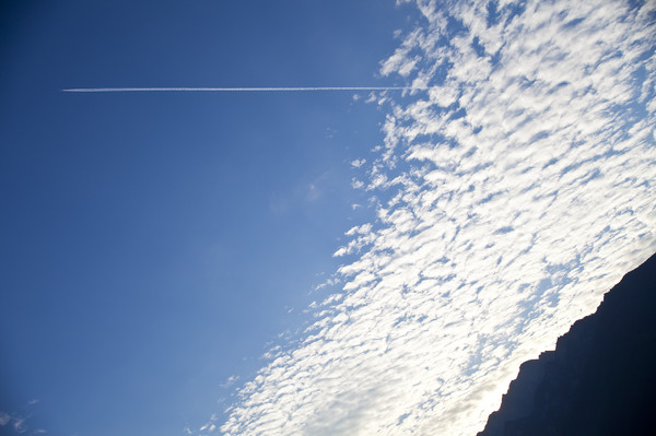 Schäfchenwolken über Chur