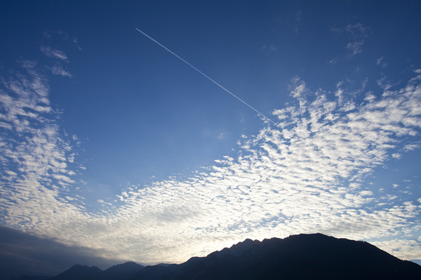 Schäfchenwolken über Chur