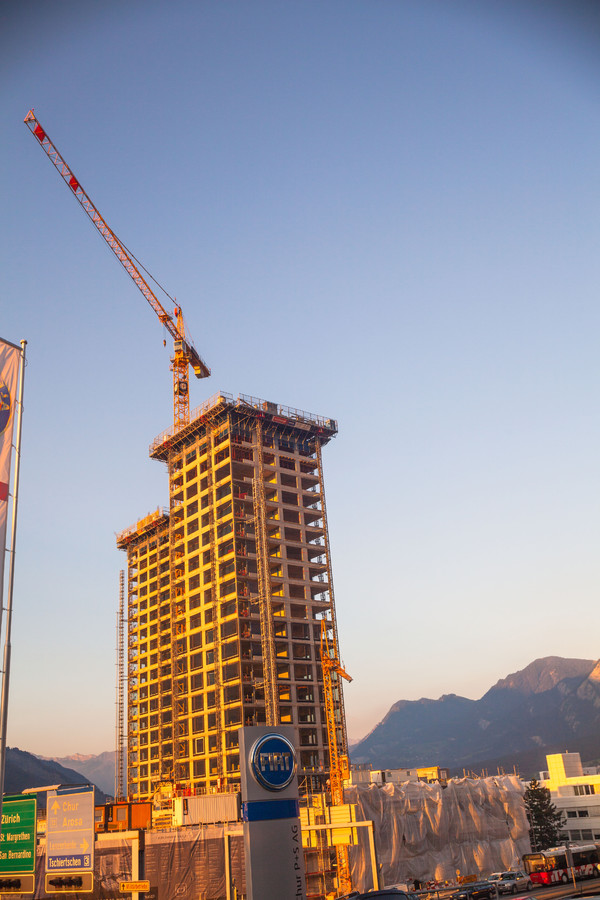 Baustelle, City West, Chur, Rheintal, Graubünden, Schweiz, Switzerland