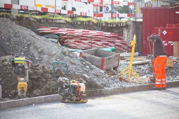 Baustelle, City West, Chur, Rheintal, Graubünden, Schweiz, Switzerland