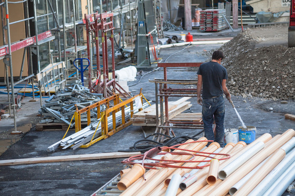 Baustelle, City West, Chur, Rheintal, Graubünden, Schweiz, Switzerland