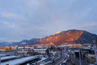 Foto: Abendstimmung, Chur, Rheintal, Graubünden