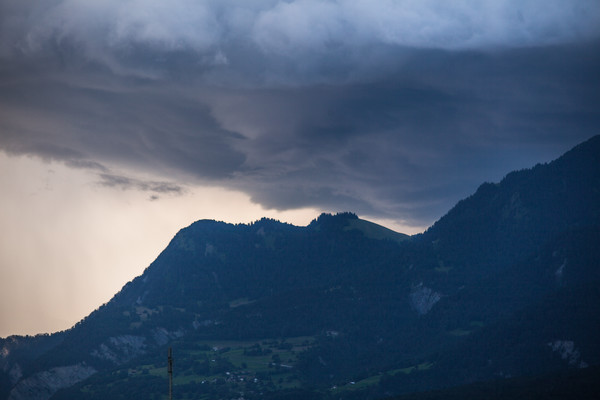 Gewitter über Chur, Rheintal, Graubünden, Schweiz, Switzerland, Wetter, Unwetter, Gewitter, Wolken, Wetter,