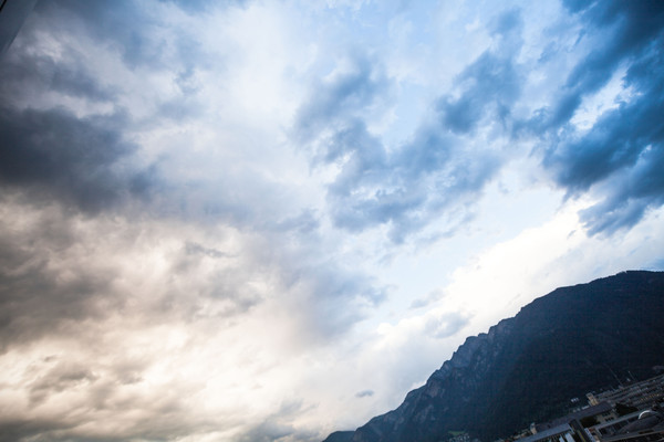 Gewitter über Chur, Rheintal, Graubünden, Schweiz, Switzerland