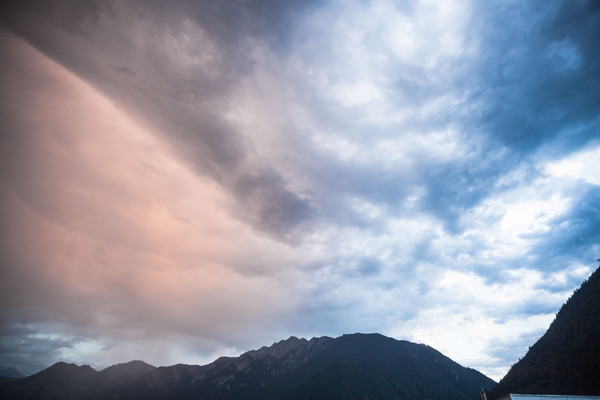 Gewitter über Chur, Rheintal, Graubünden, Schweiz, Switzerland