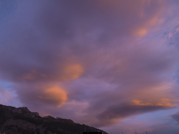 Morgenstimmung in Chur, Rheintal, Graubünden, Schweiz, Switzerland