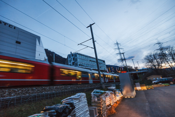 Abendstimmung in Chur, Rheintal, Graubünden, Schweiz, Switzerland