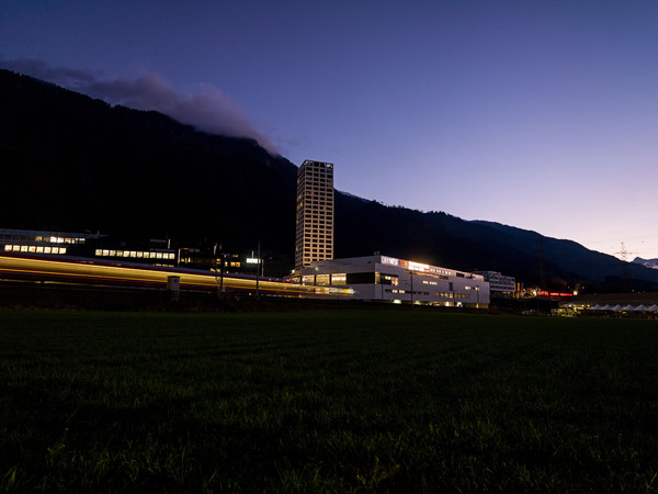 Abendstimmung in Chur, Rheintal, Graubünden, Schweiz, Switzerland