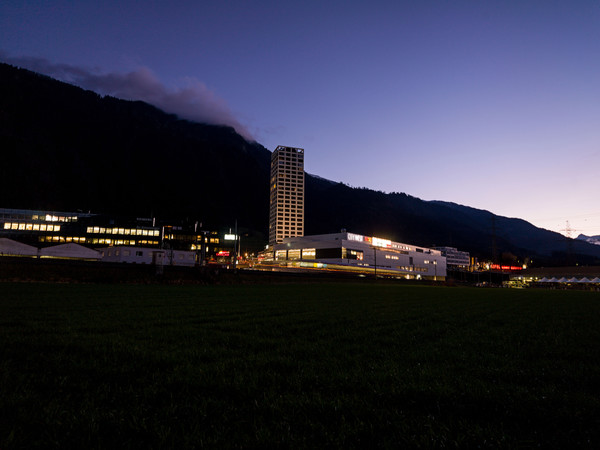 Abendstimmung in Chur, Rheintal, Graubünden, Schweiz, Switzerland