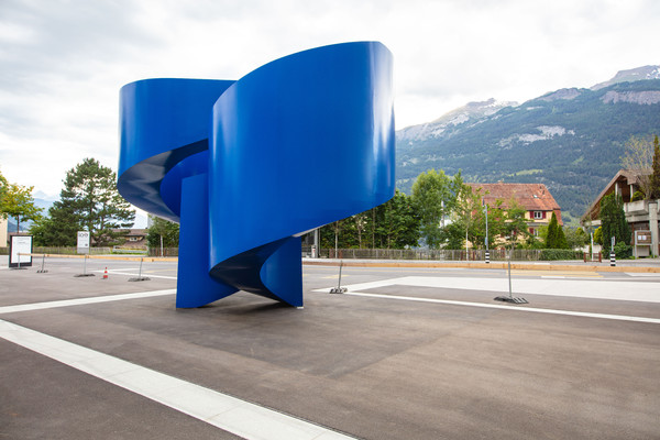 begehbare Kunst von Not Vital, Kantonsspital, Chur, Graubünden, Schweiz, Switzerland