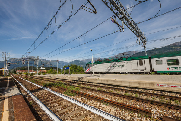 Beim Bahnhof von Colico im Veltlin