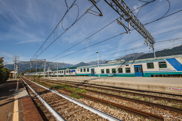 Beim Bahnhof von Colico im Veltlin