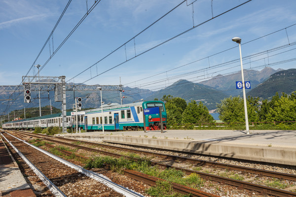 Beim Bahnhof von Colico im Veltlin