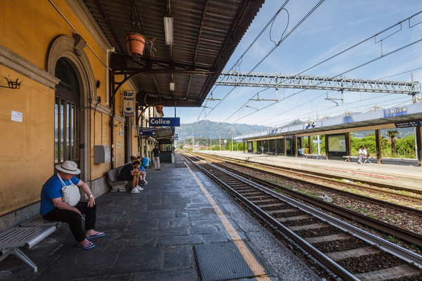 Beim Bahnhof von Colico im Veltlin