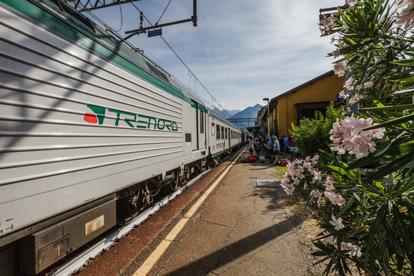 Beim Bahnhof von Colico im Veltlin