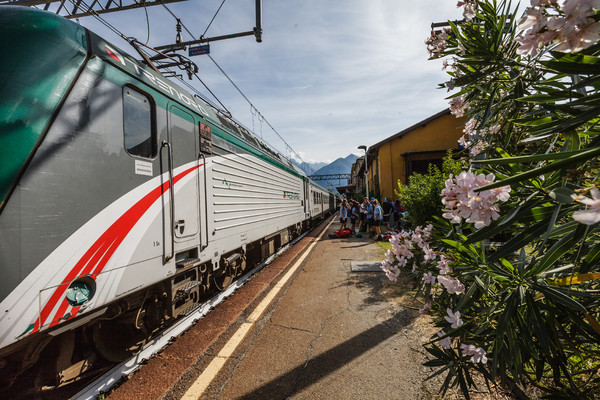 Beim Bahnhof von Colico im Veltlin