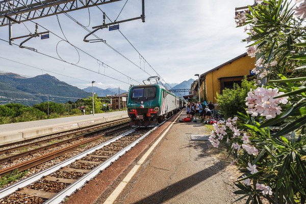 Beim Bahnhof von Colico im Veltlin