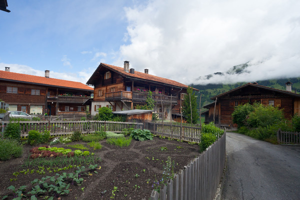 Conters, Prättigau, Graubünden, Schweiz, Sommer, Bauernhaus