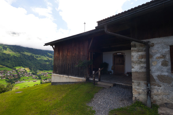 Conters, Prättigau, Graubünden, Schweiz, Sommer, Bauernhaus
